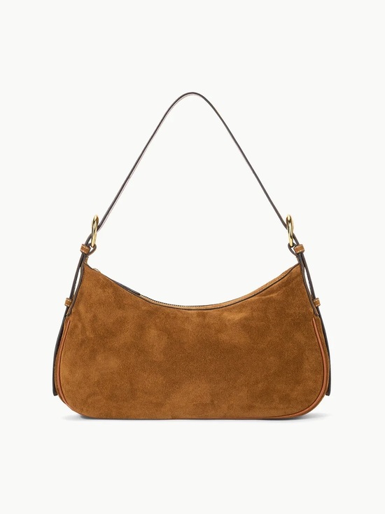 STAUD Handbags - STAUD PINE SHOULDER BAG TAN SUEDE